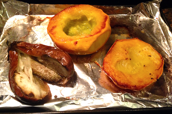 Eggplant and Pattypan Squash